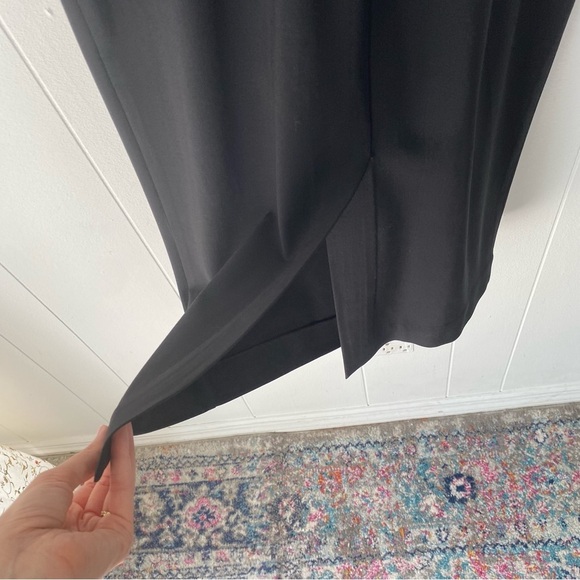 Diane von Furstenberg DVF Midi Dress Women’s 0 Black Blue Wool Sleeveless Sheath - Picture 12 of 16